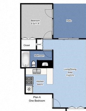 1 Bedroom - Plan A